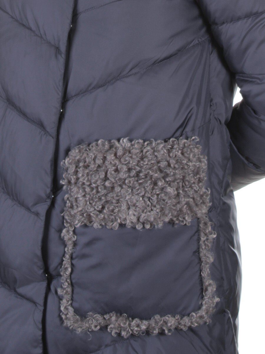 8115 GRAY/PURPLE Пальто зимнее женское Jarius