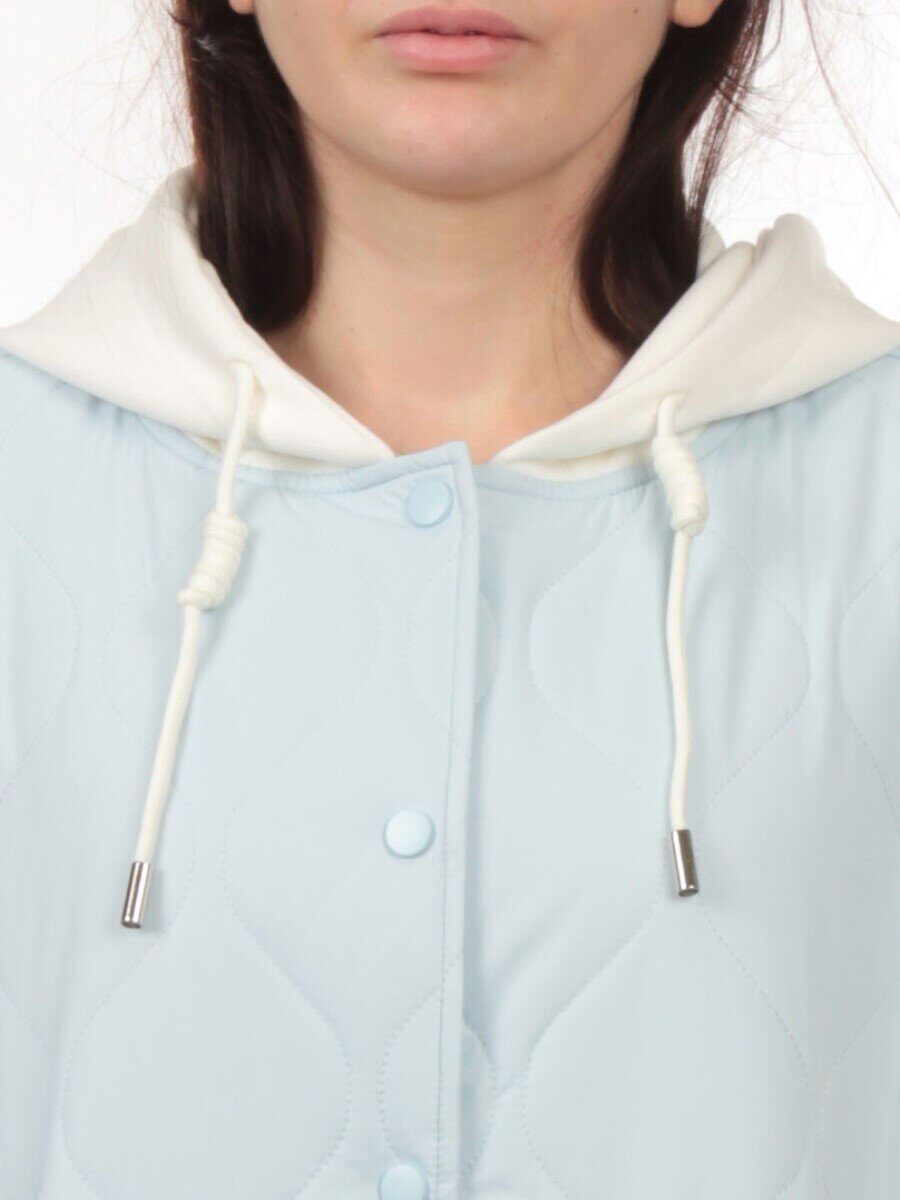 H24-90 LT. BLUE Куртка бомбер демисезонная женская (100 гр. синтепон)