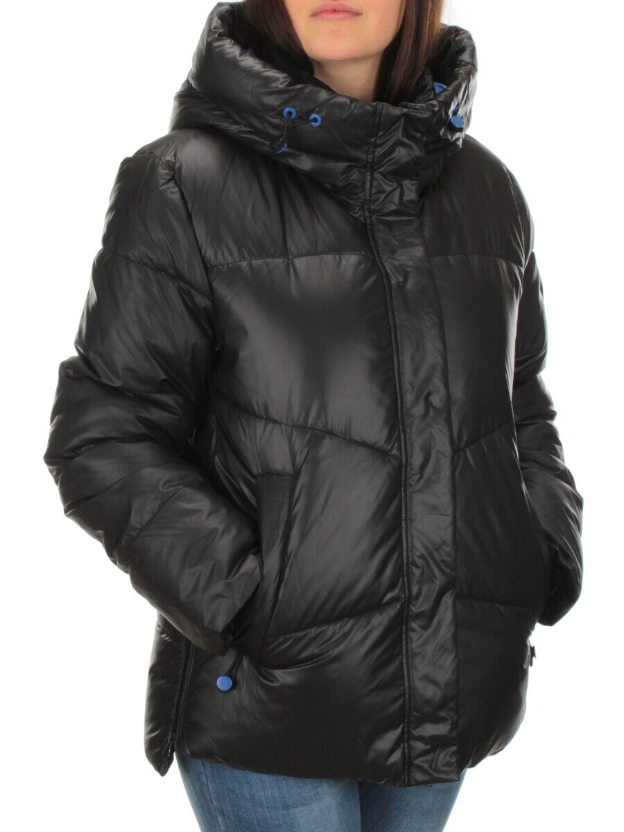 21069 BLACK Куртка зимняя женская Flance Rose (200 гр. холлофайбер)