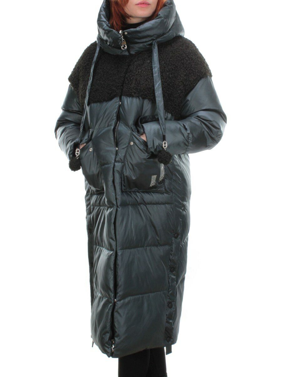 Y21636 DK. GREEN Пальто женское зимнее MEIYEE (200 гр. холлофайбера)
