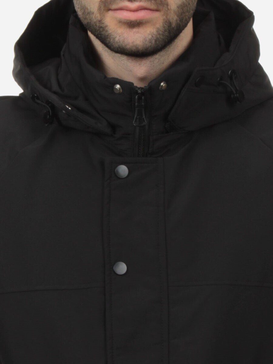 8897 BLACK Куртка мужская зимняя облегченная (130 гр. холлофайбер)