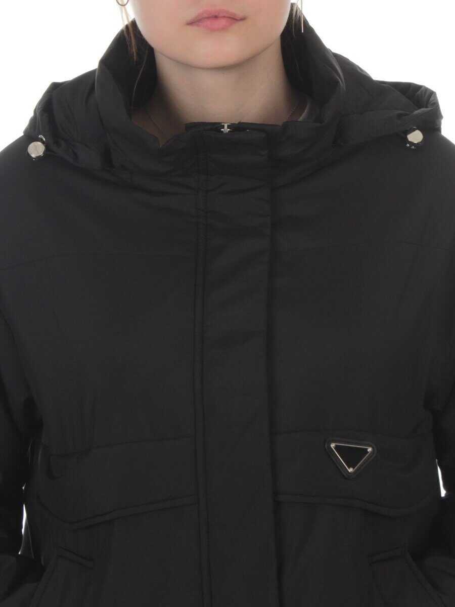 7060 BLACK Куртка демисезонная женская (100 гр. холлофайбер)