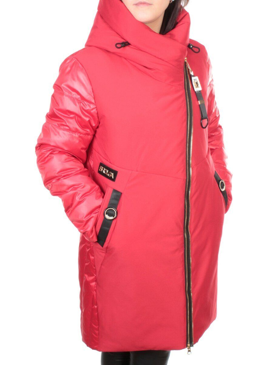ZW-2128-C RED Пальто зимнее женское (холлофайбер) BLACK LEOPARD