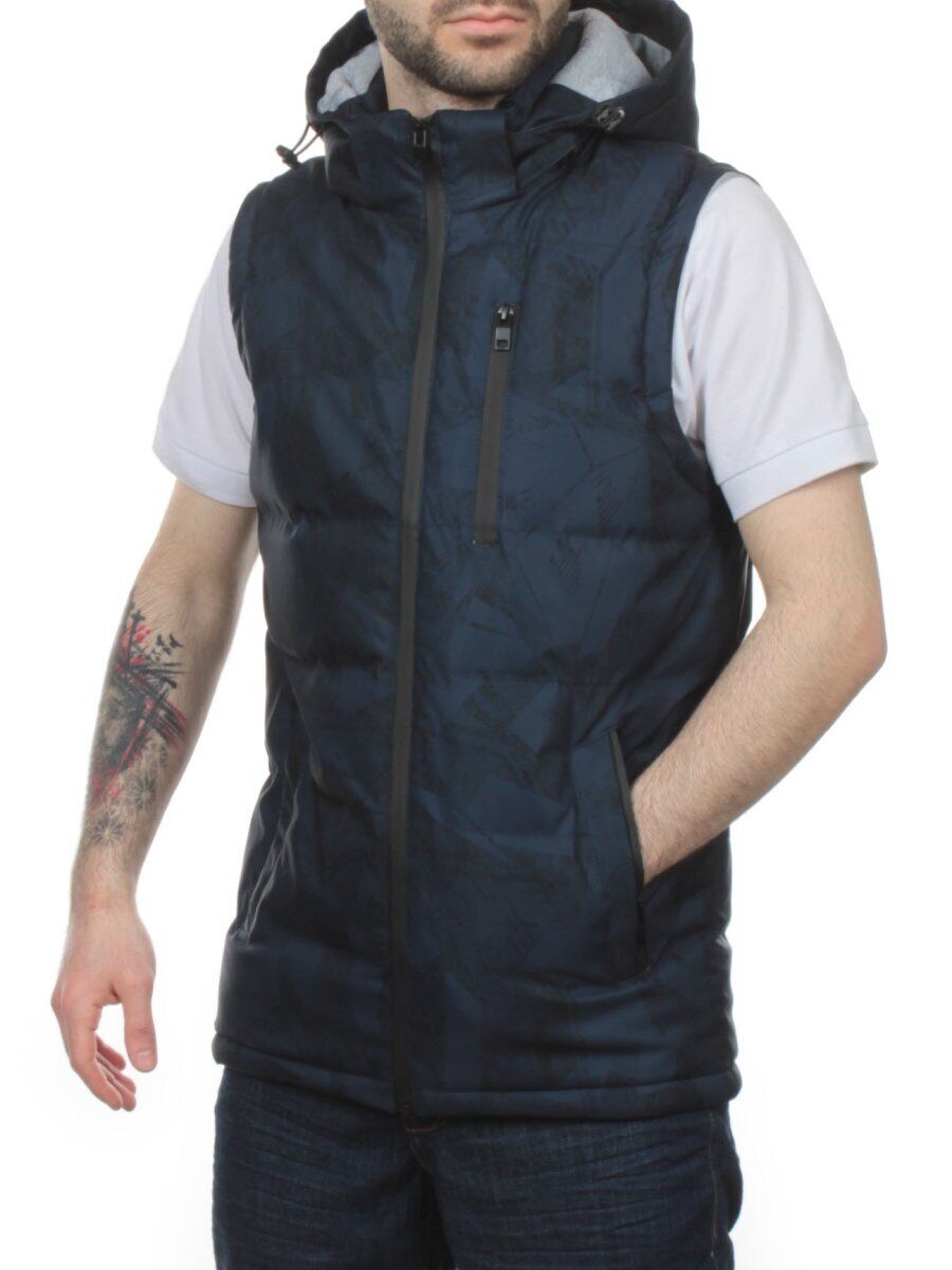 2121 DK. BLUE Жилет мужской (100 гр. синтепон)