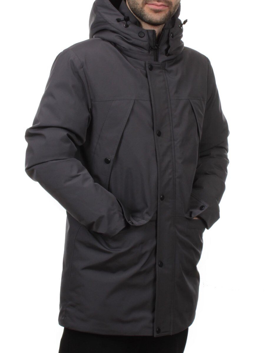 8893 DK. GRAY Куртка мужская зимняя облегченная (130 гр. холлофайбер)