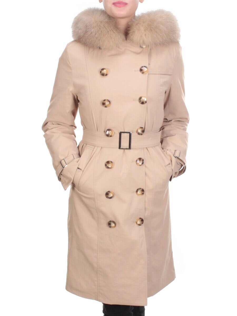 21002 DARK BEIGE Пальто зимнее женское MAILILUO (150 гр. холлофайбера)