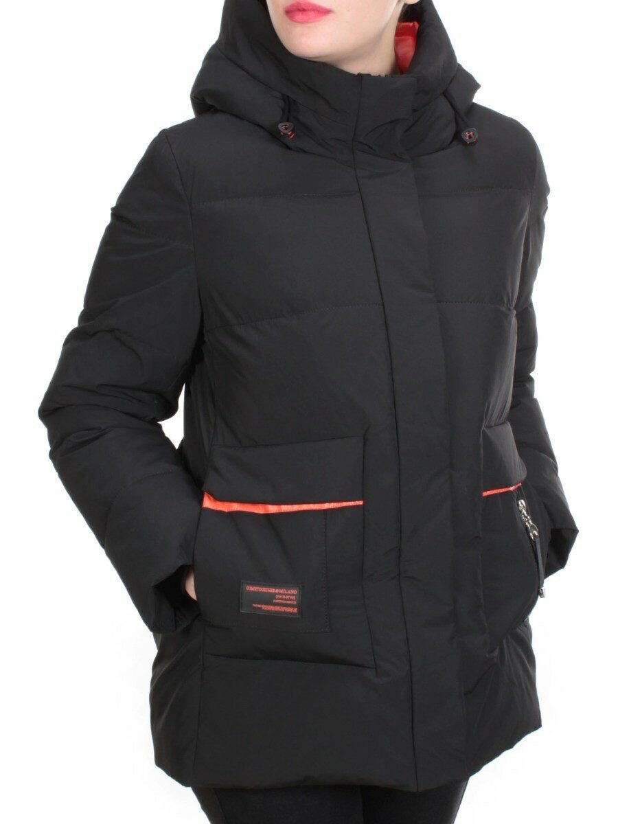 YM 2102 BLACK Куртка зимняя женская MARIA (200 гр. холлофайбера)