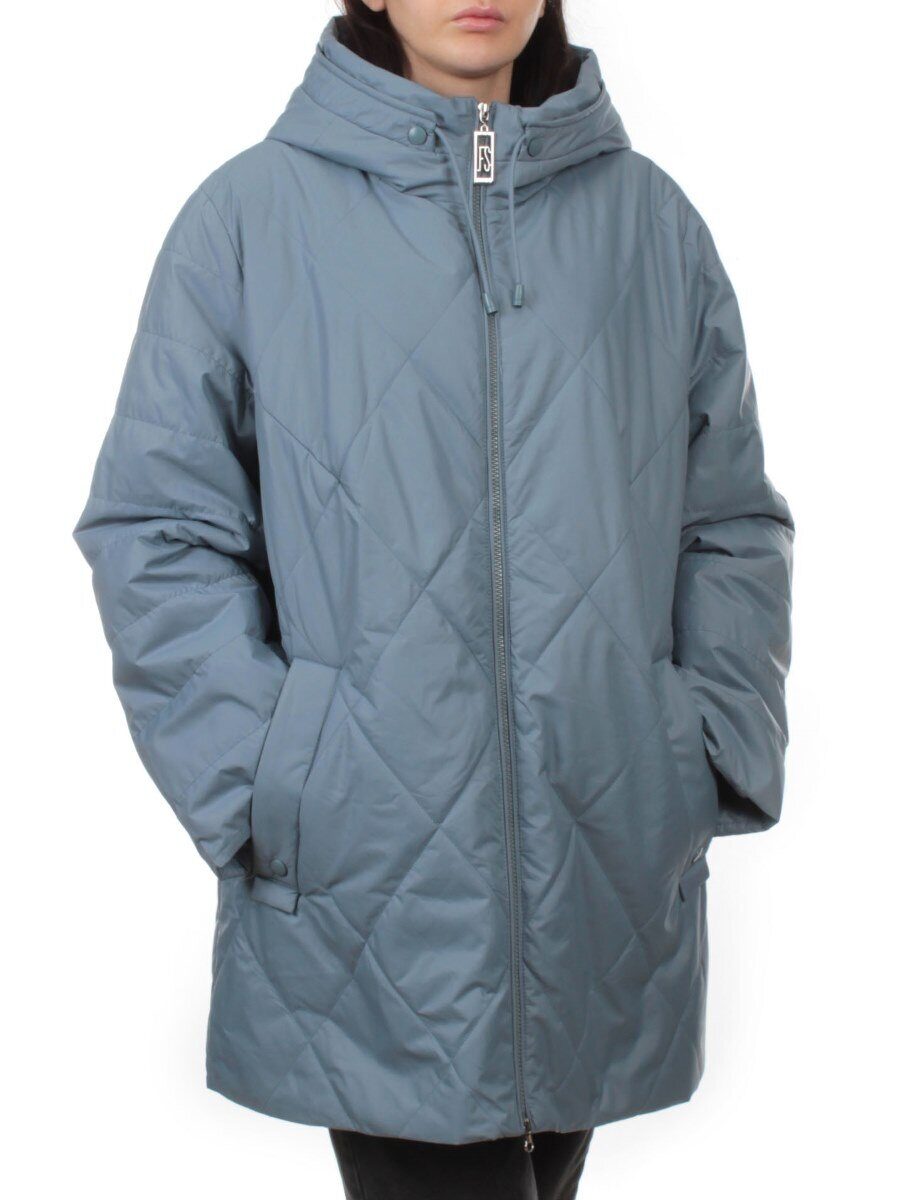 25051 GRAY BLUE Куртка демисезонная женская (100 гр. холлофайбер)
