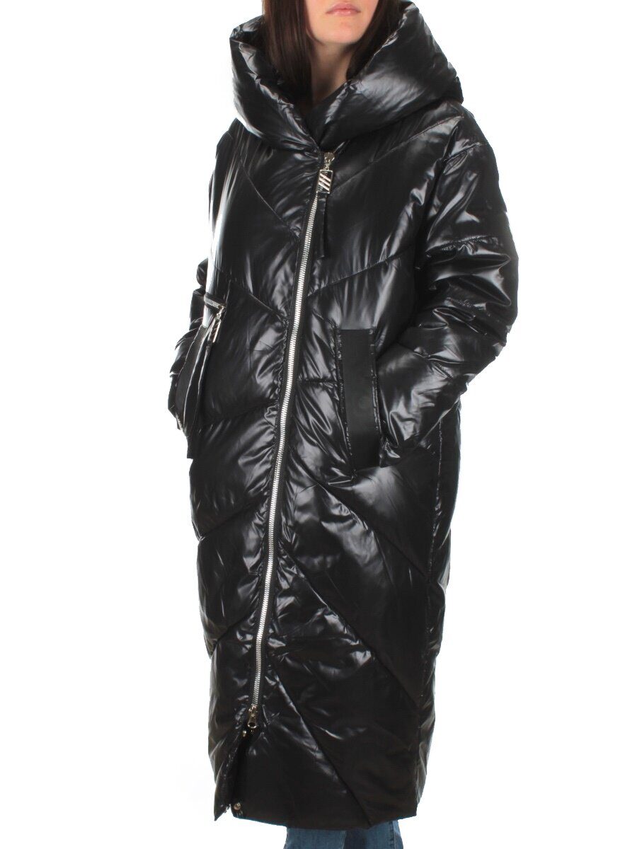 22-185 BLACK Пальто зимнее женское (200 гр. холлофайбер)