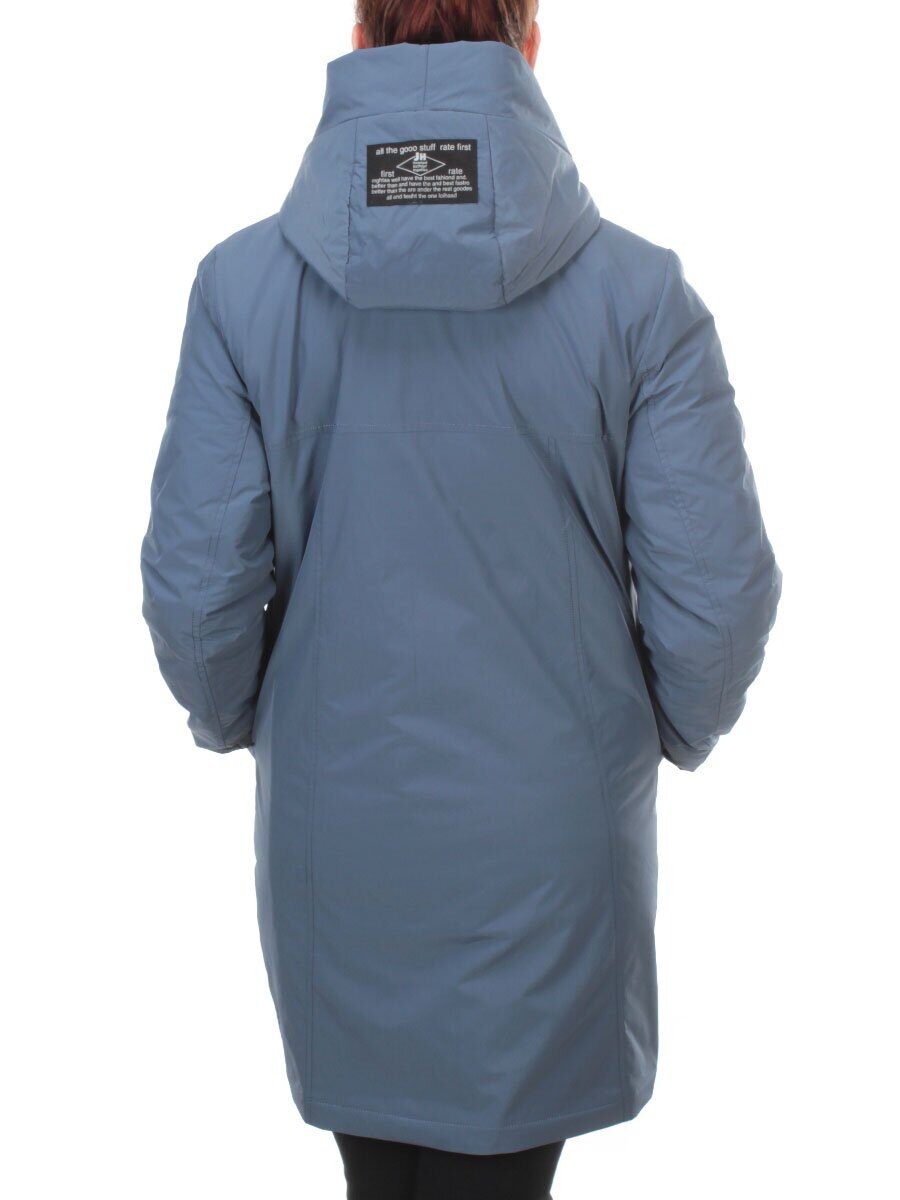 105-1 GRAY/BLUE Пальто демисезонное женское FAMILY (100 гр. синтепон)