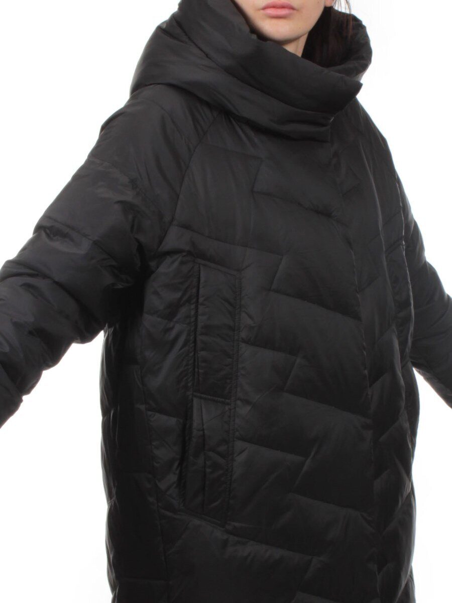 3066 BLACK Пуховик зимний женский (80% пух, 20% перо)
