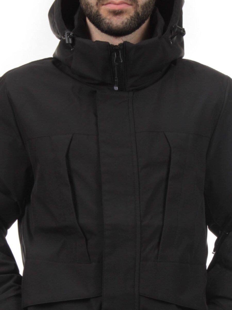 2182 BLACK Куртка мужская зимняя облегченная (130 гр. холлофайбер)