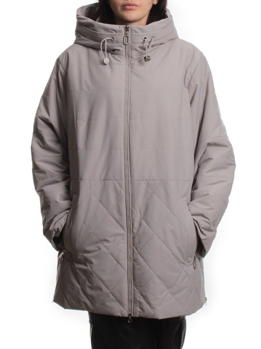 F-804 GRAY BEIGE Куртка демисезонная женская (100 гр. холлофайбер)