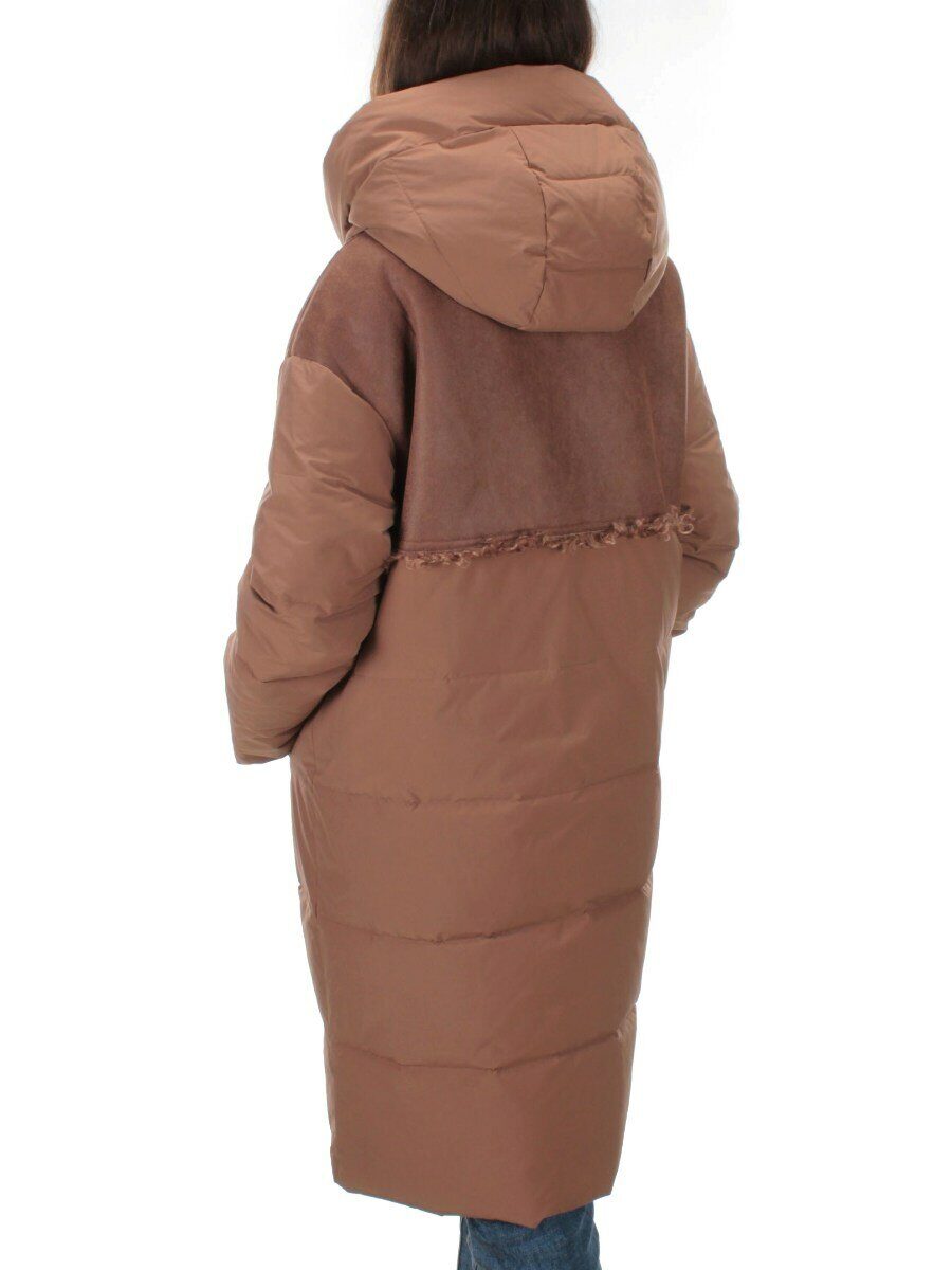 C1041 BROWN Пальто зимнее женское (200 гр .холлофайбер)