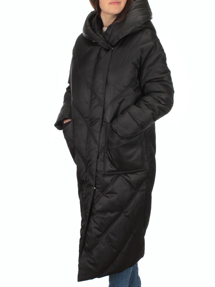 21-381 BLACK Пальто зимнее женское (200 гр. тинсулейт)