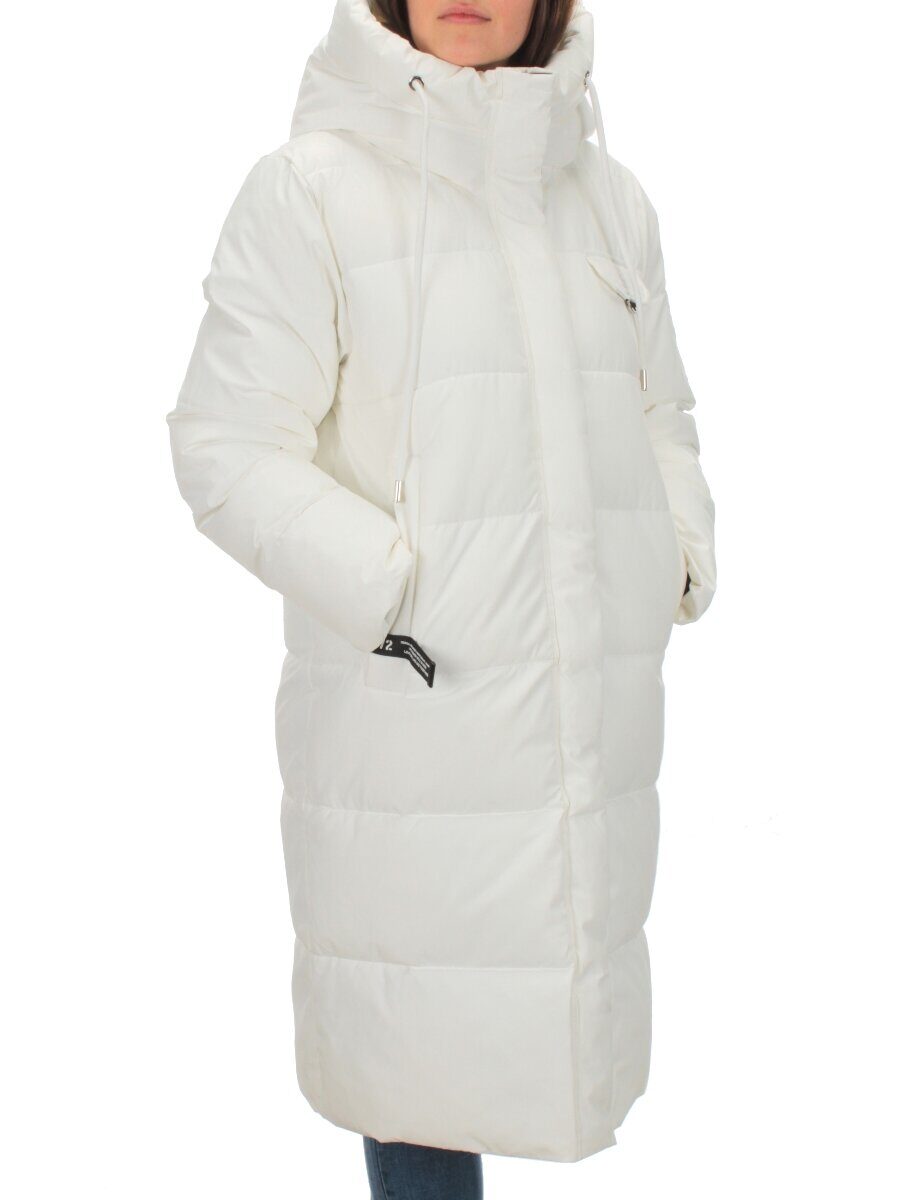 2208 WHITE Пальто зимнее женское Flance Rose (200 гр. холлофайбер)