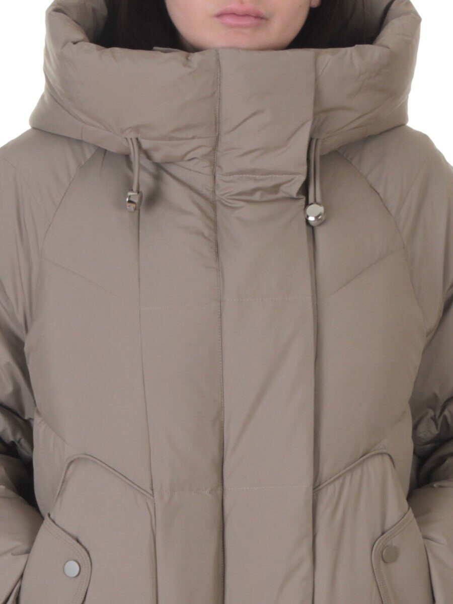 A621 BEIGE Пальто зимнее женское (200 гр. холлофайбер)