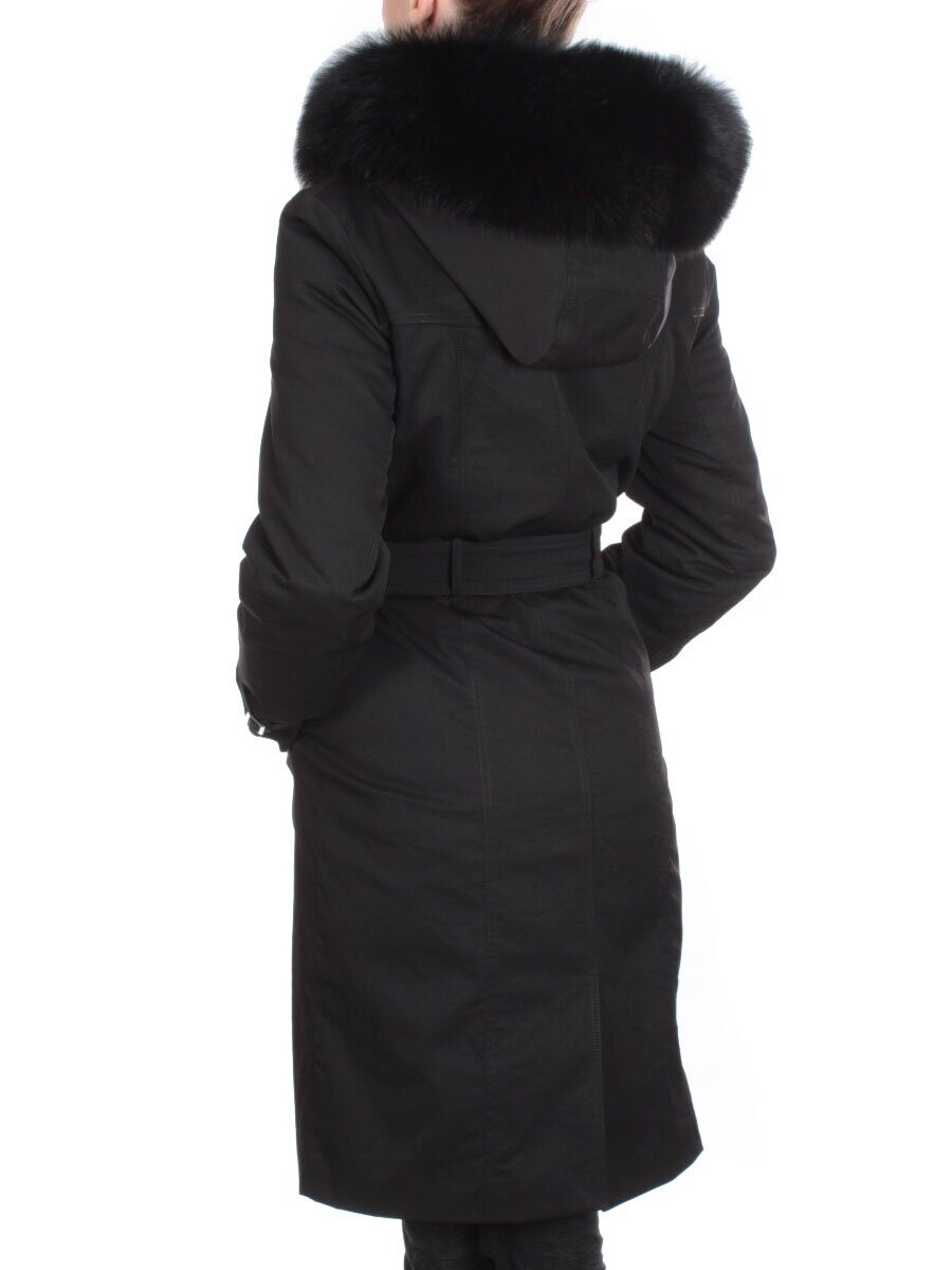 21002 BLACK Пальто зимнее женское MAILILUO (150 гр. холлофайбера)