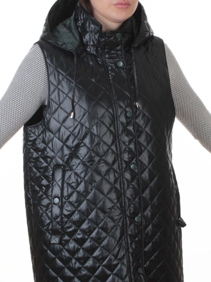 802 DK. GREEN Жилет утепленный женский (50 гр. синтепон)