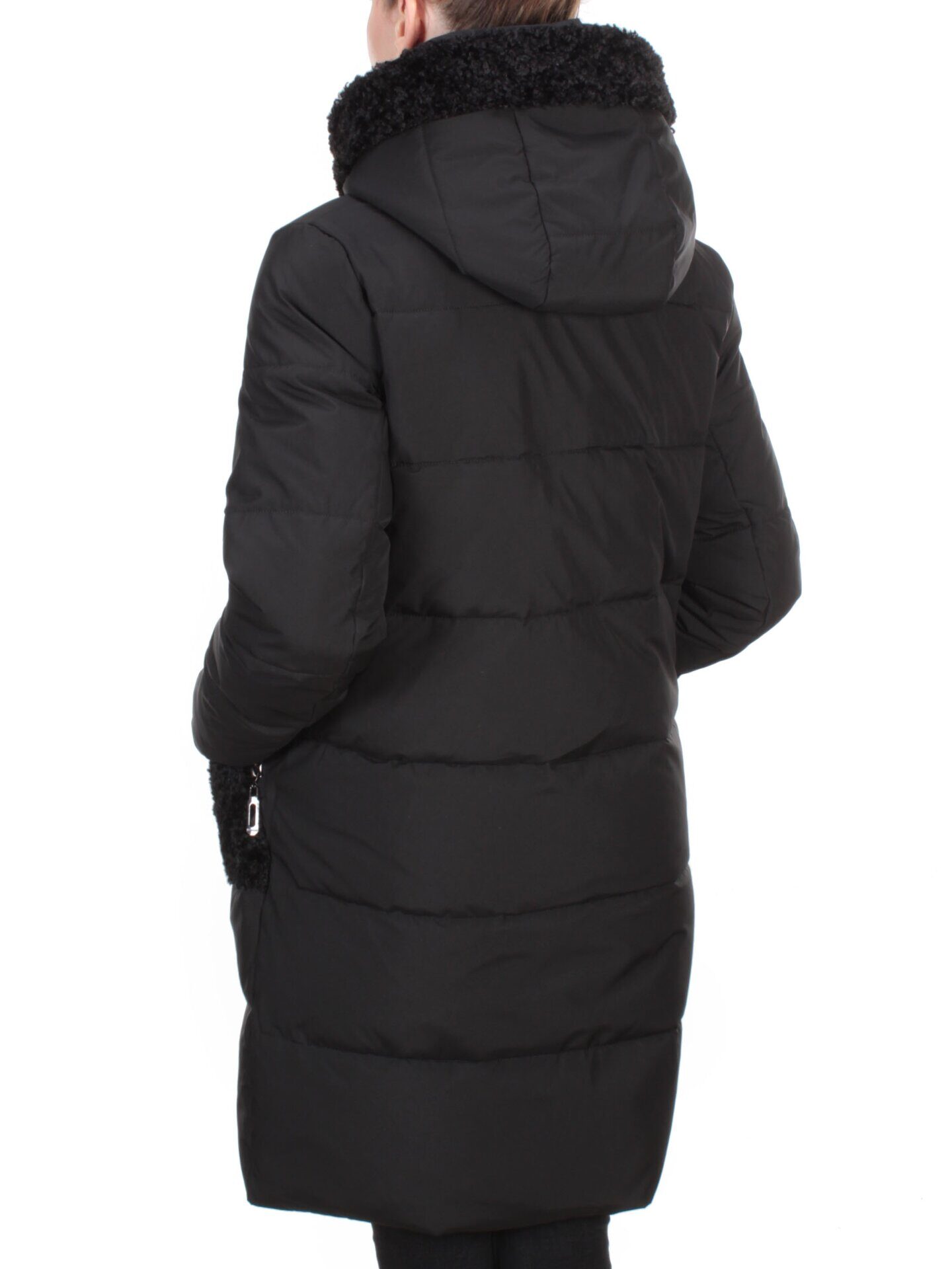 2197-2 BLACK Пальто зимнее женское OLAYEETE (200 гр. холлофайбера)