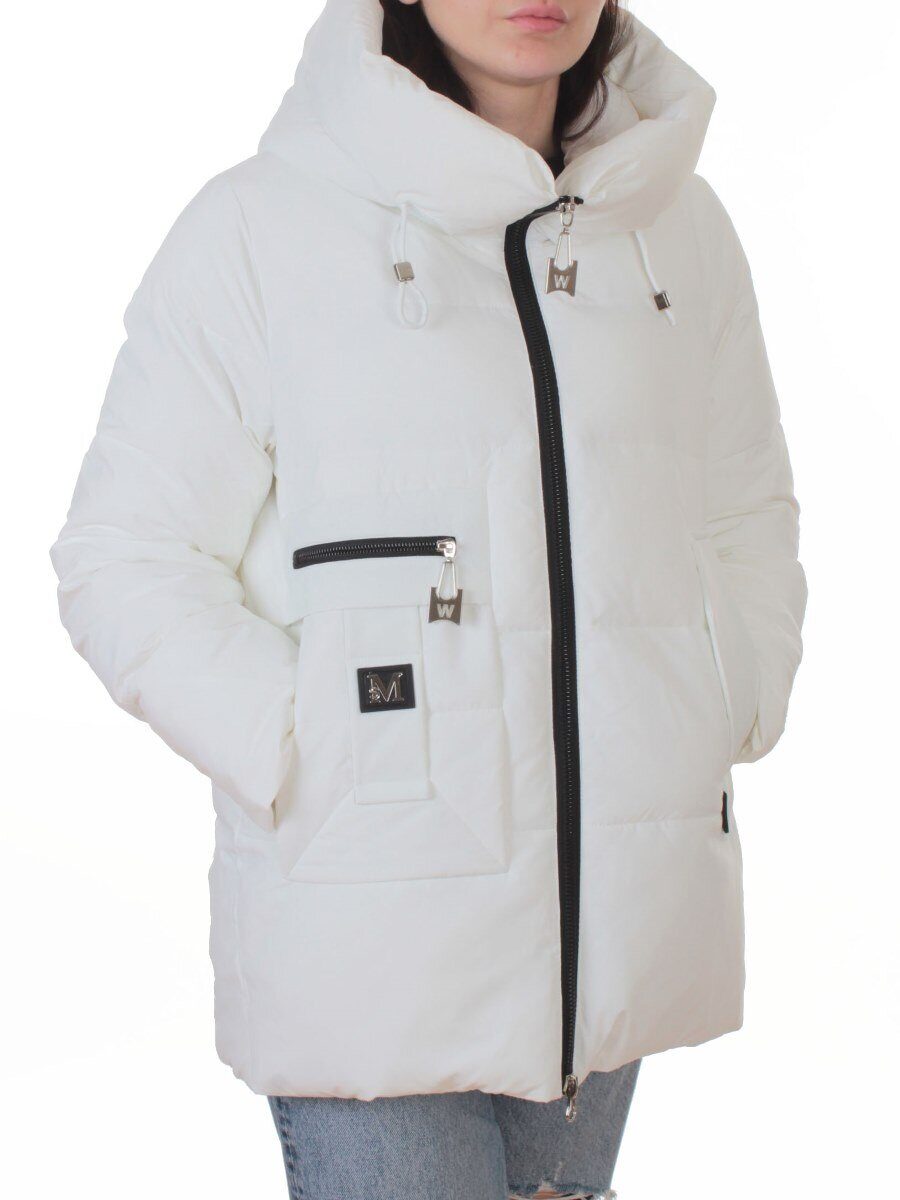M-M07 WHITE Куртка зимняя женская (150 гр. холлофайбер)