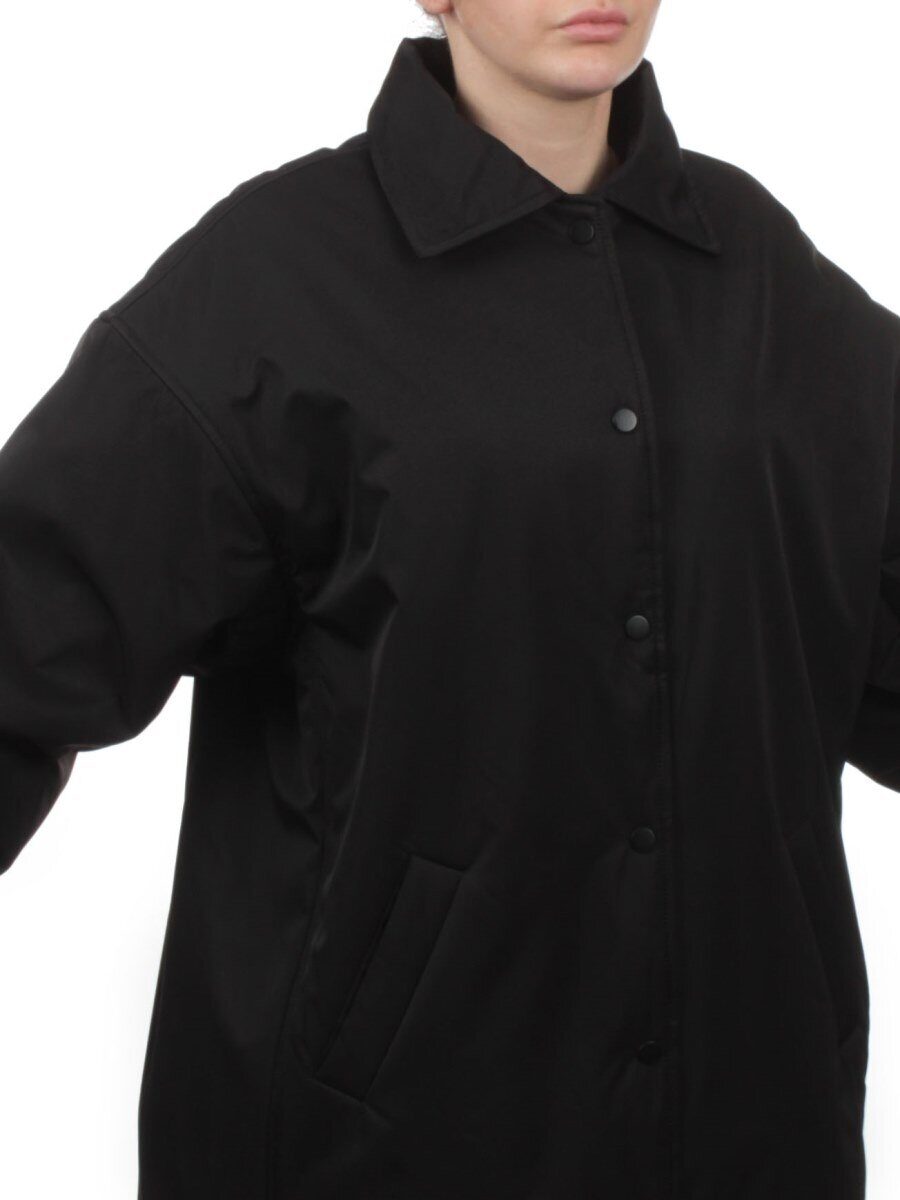 H24-216 BLACK Куртка демисезонная женская (100 гр. синтепон)