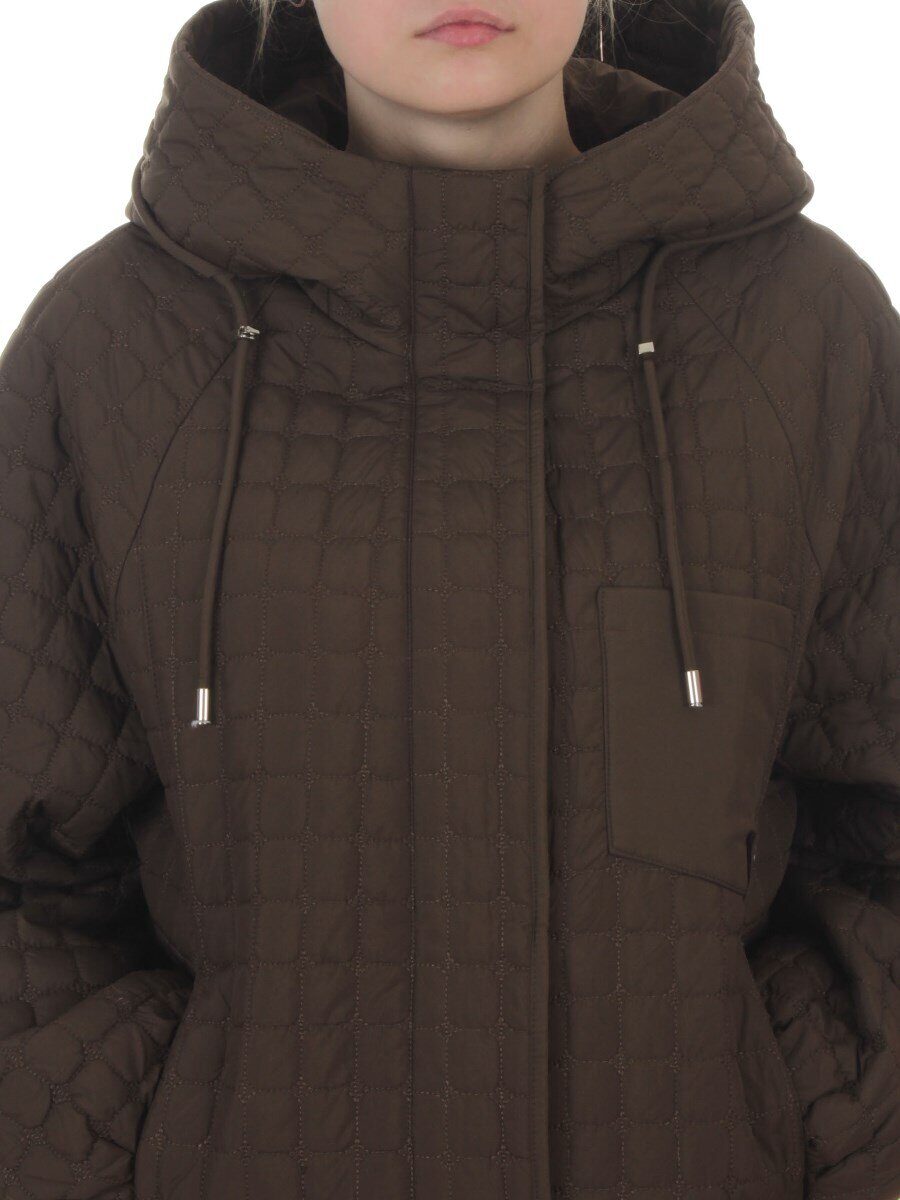 8039 BROWN Куртка стеганная демисезонная женская (100 гр. холлофайбер)