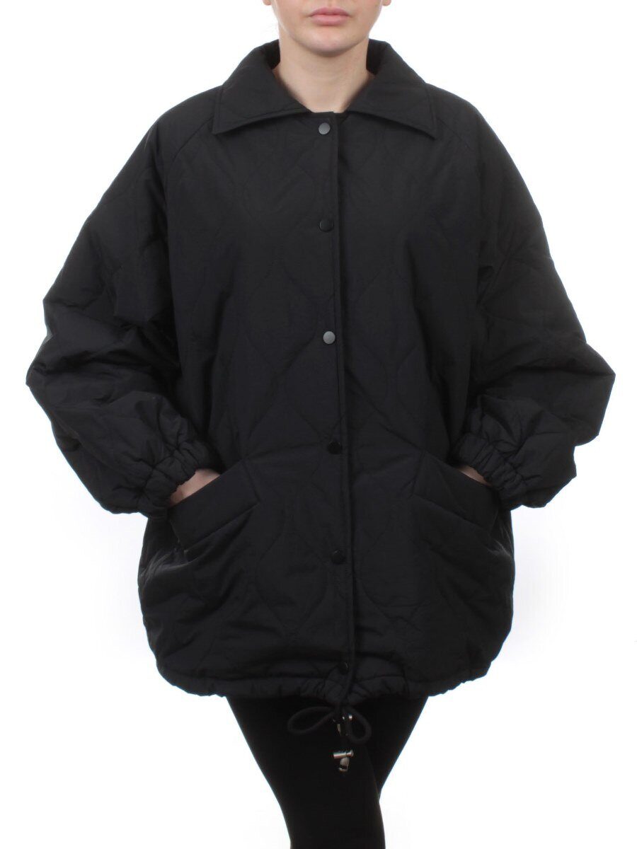 H24-213 BLACK Куртка демисезонная женская (100 гр. синтепон)