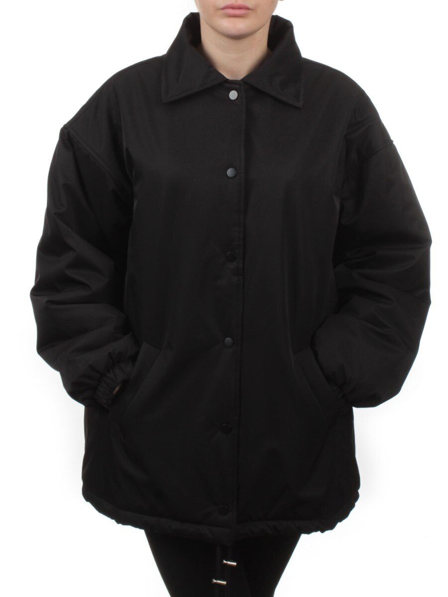 H24-216 BLACK Куртка демисезонная женская (100 гр. синтепон)