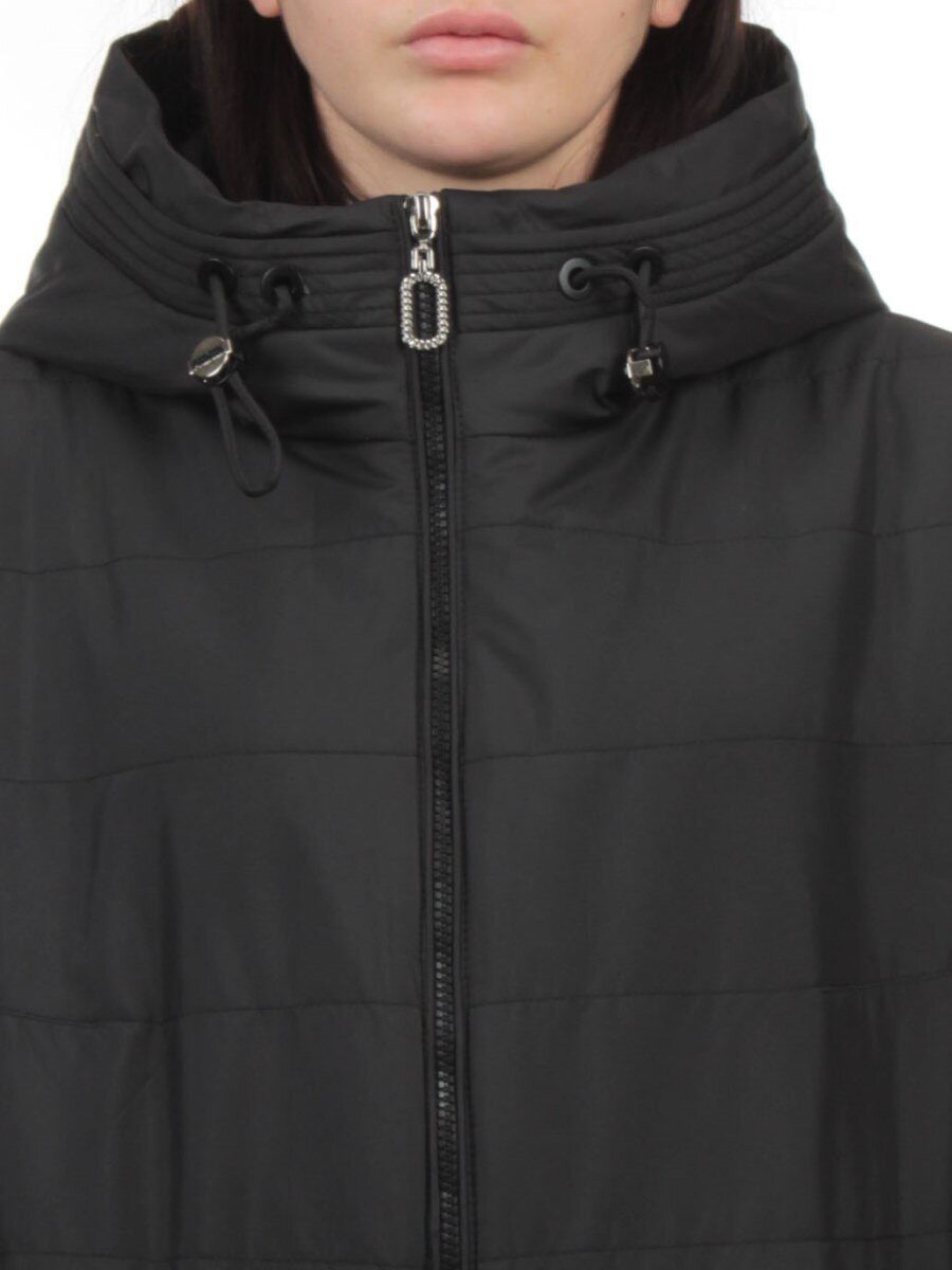 F-804 BLACK Куртка демисезонная женская (100 гр. холлофайбер)