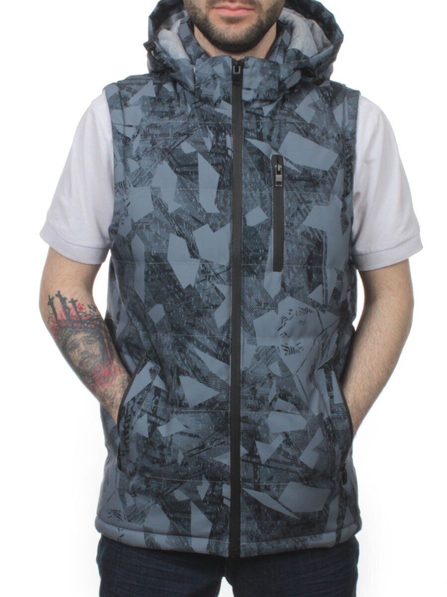 2121 GRAY Жилет мужской (100 гр. синтепон)