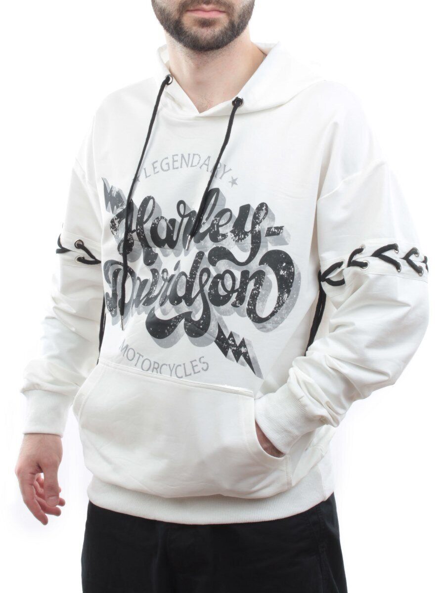 11031 WHITE Толстовка мужская (75% хлопок, 20% полиэстер, 5% спандекс)