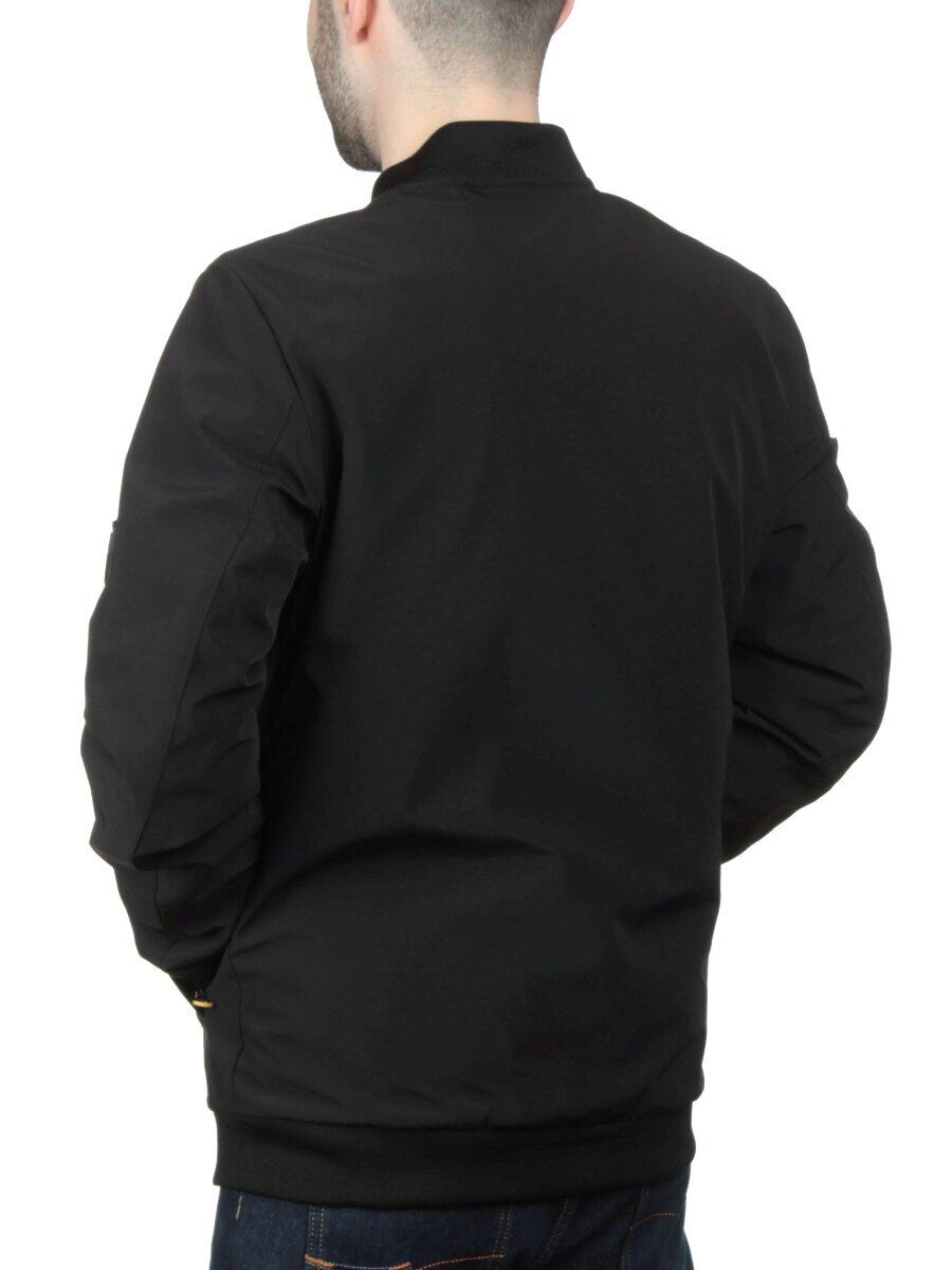 EM25056 BLACK Куртка-бомбер мужская демисезонная (100 гр. синтепон)