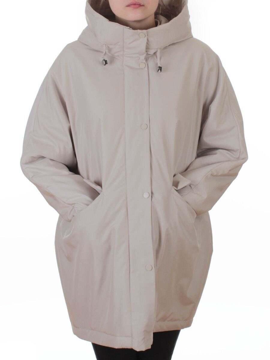 8020 LT. BEIGE Куртка демисезонная женская (100 гр. холлофайбер)
