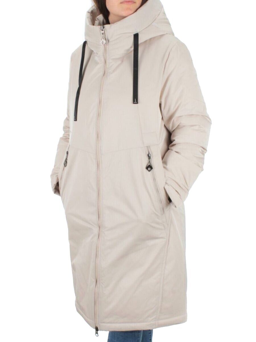 2392 LT. BEIGE Пальто зимнее женское (200 гр. холлофайбер)