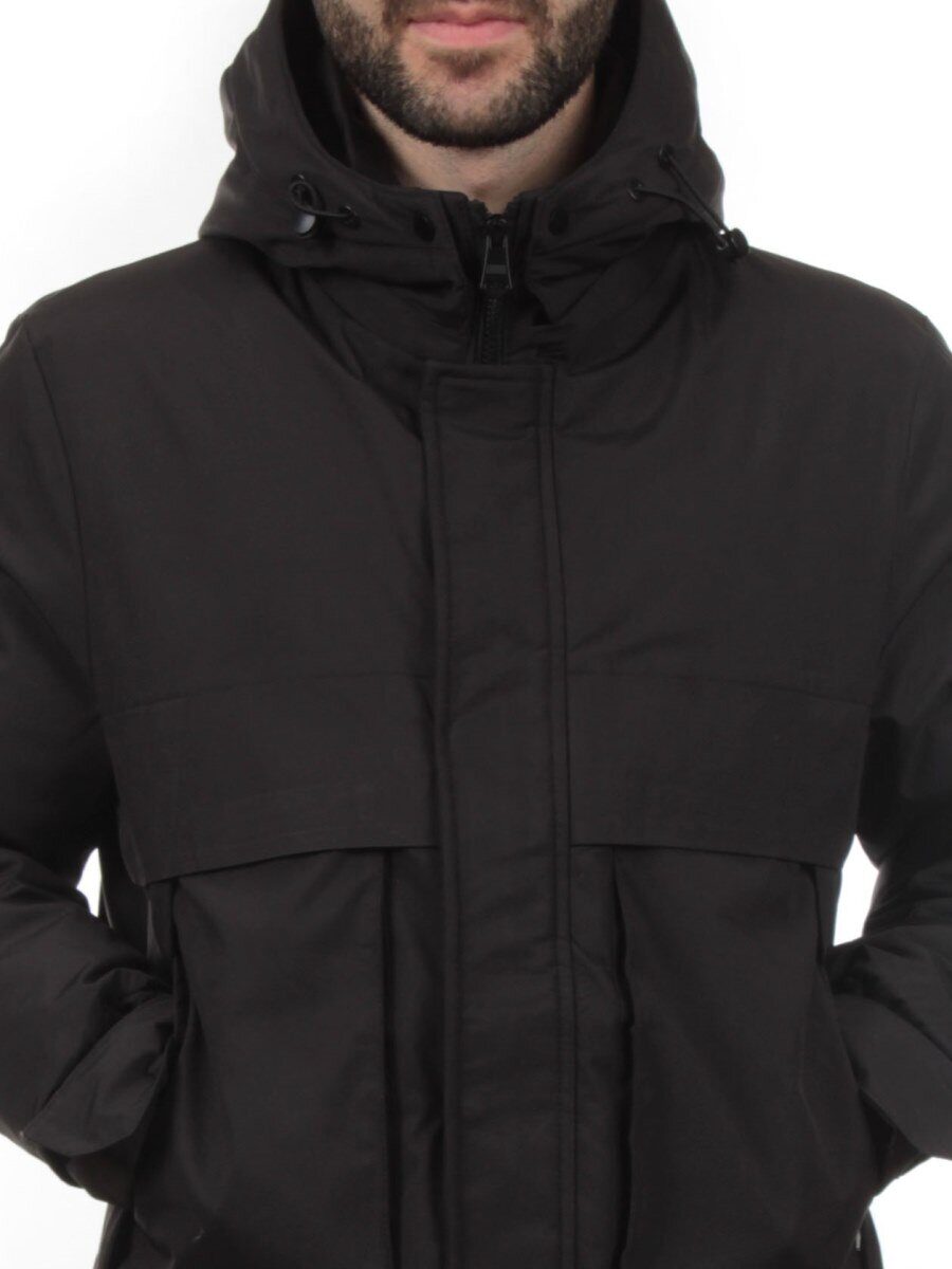 8896 BLACK Куртка мужская зимняя облегченная (130 гр. холлофайбер)