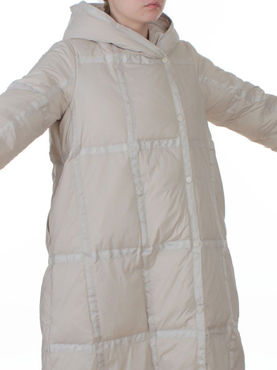 3065 LT. BEIGE Пальто пуховое зимнее женское (утиный пух)