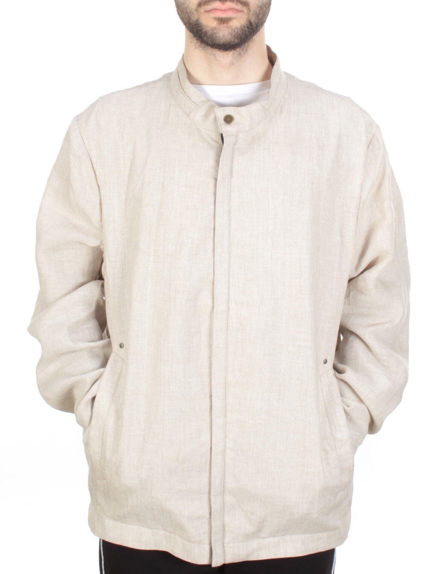 5869L BEIGE Ветровка мужская DSG DONG (100% лён)