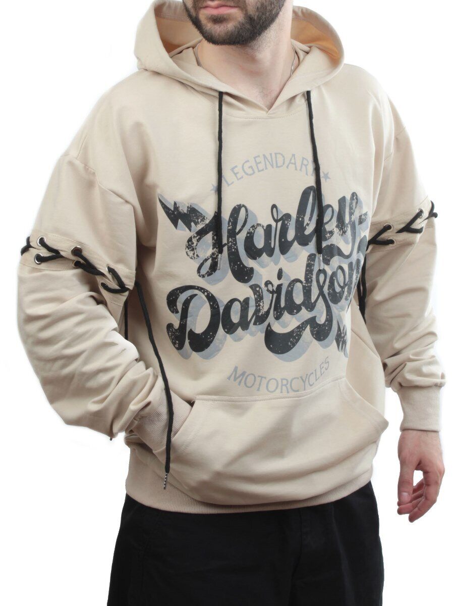 11031 BEIGE Толстовка мужская (75% хлопок, 20% полиэстер, 5% спандекс)