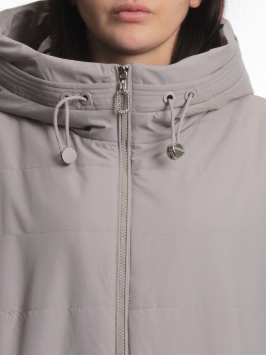 F-804 GRAY BEIGE Куртка демисезонная женская (100 гр. холлофайбер)