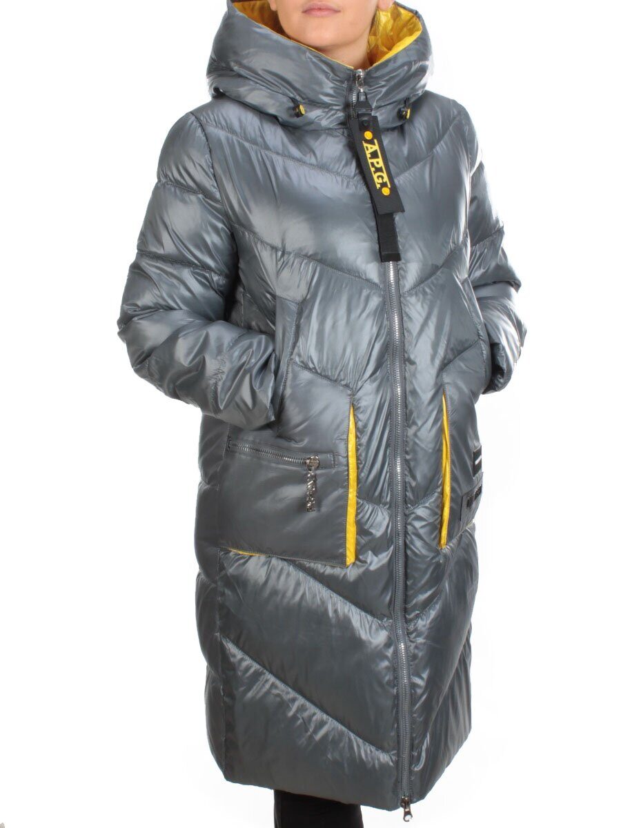 YM 2119 GRAY/BLUE Куртка зимняя женская MAYYIYA (200 гр. холлофайбера)