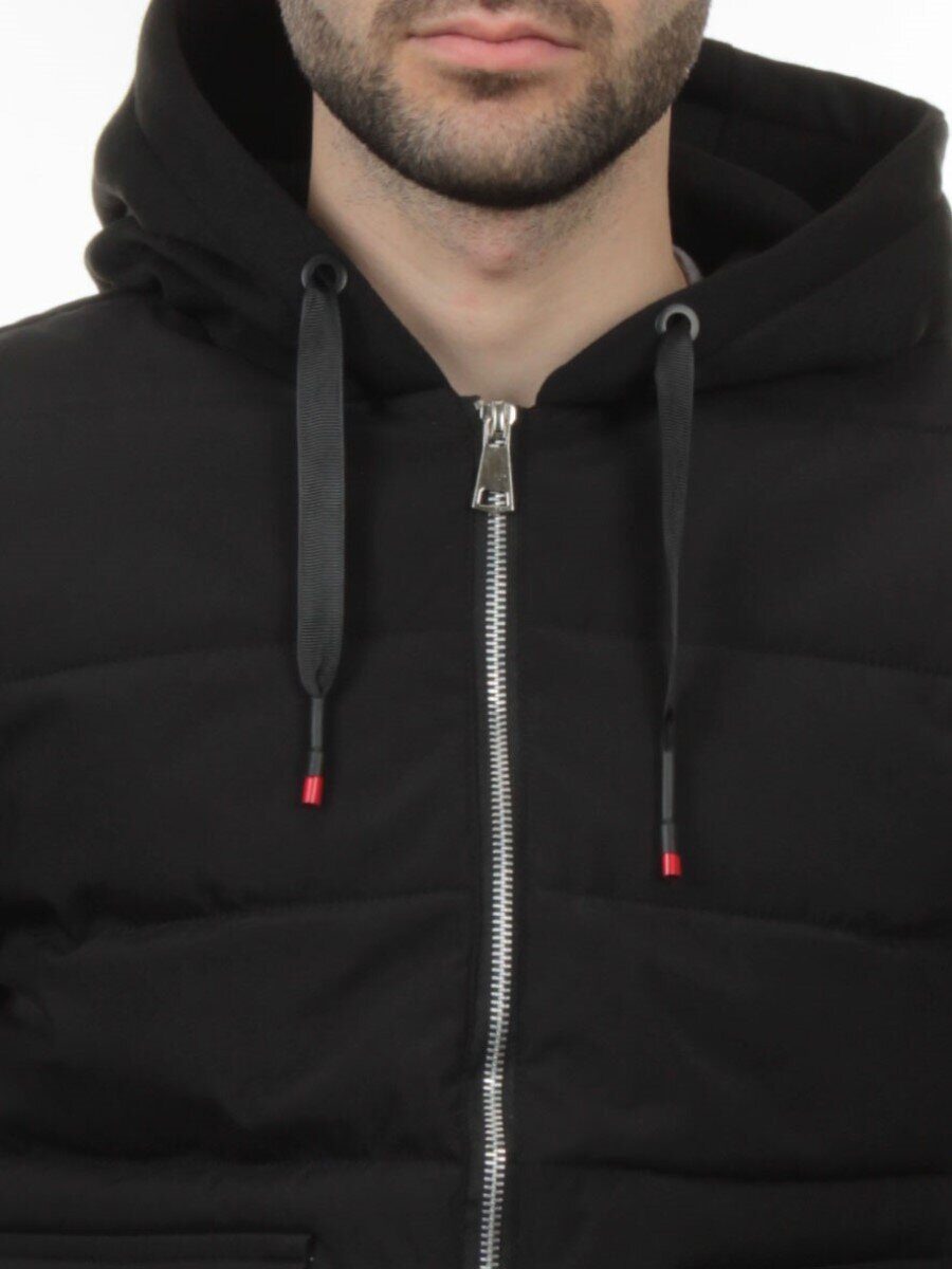 2172 BLACK Куртка мужская зимняя облегченная (150 гр. холлофайбер)