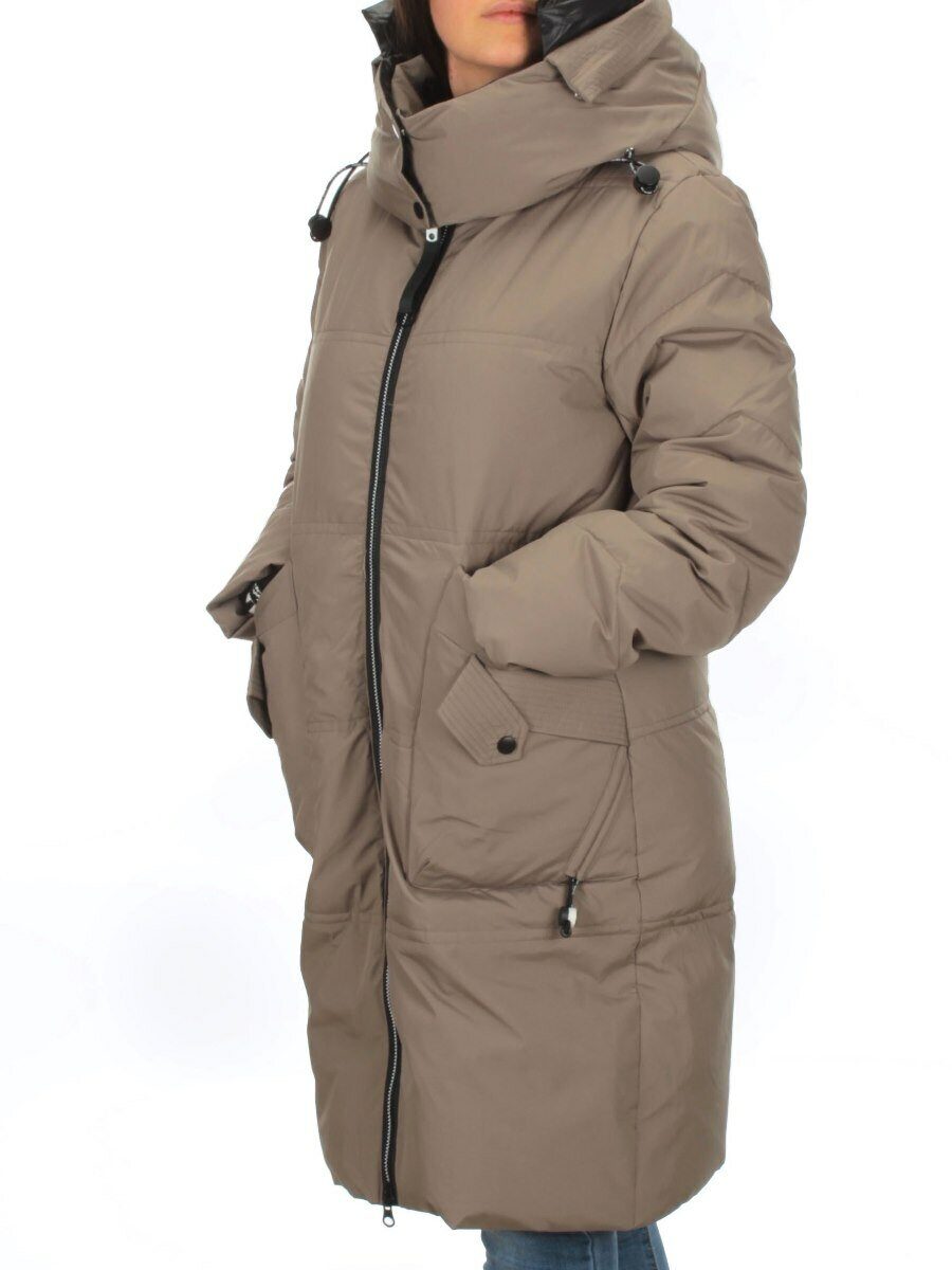 9716 DK. BEIGE Куртка зимняя женская (200 гр. холлофайбера)