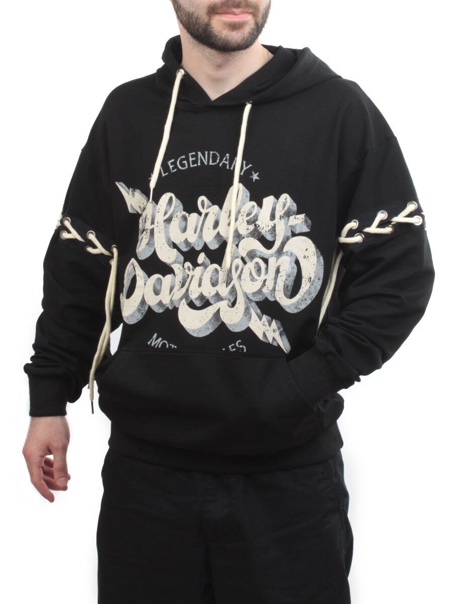 11031 BLACK Толстовка мужская (75% хлопок, 20% полиэстер, 5% спандекс)