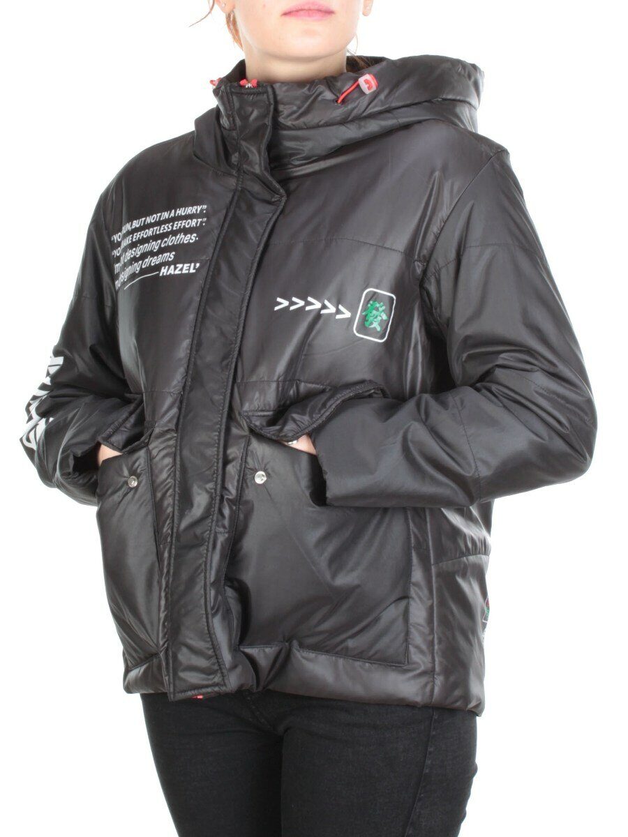 005 BLACK Куртка демисезонная женская (100 гр. синтепон)