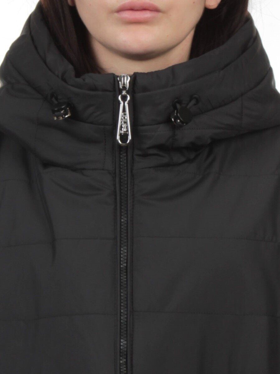 F-801 BLACK Куртка демисезонная женская (100 гр. холлофайбер)