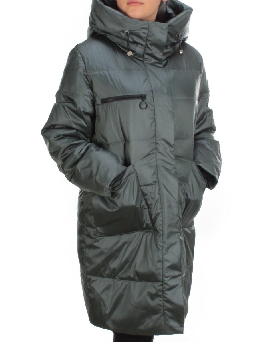 S21122 GREEN Куртка зимняя женская облегченная Y SILK TREE
