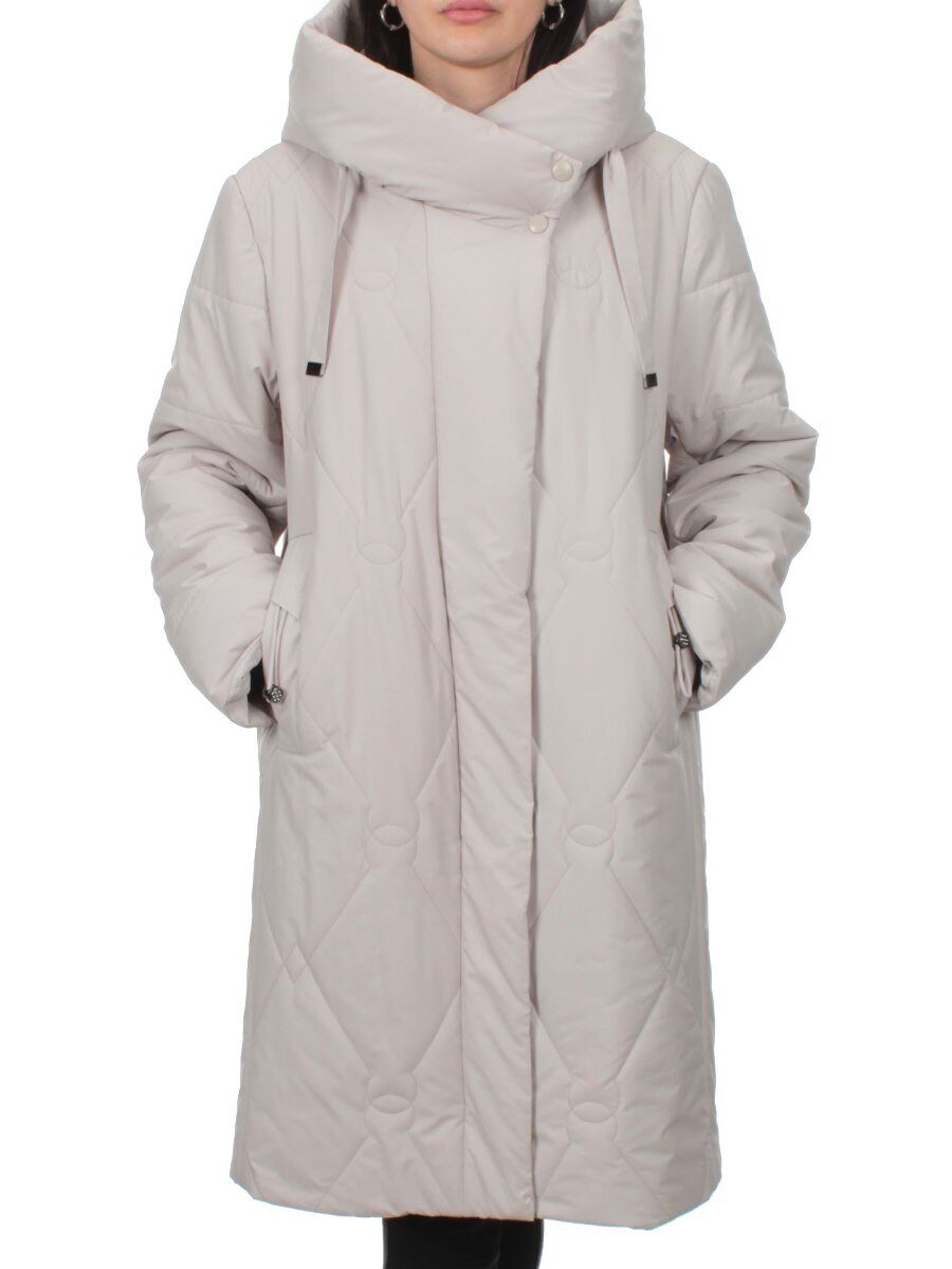 1119 LT. BEIGE Пальто зимнее облегченное женское (холлофайбер 150 гр.)