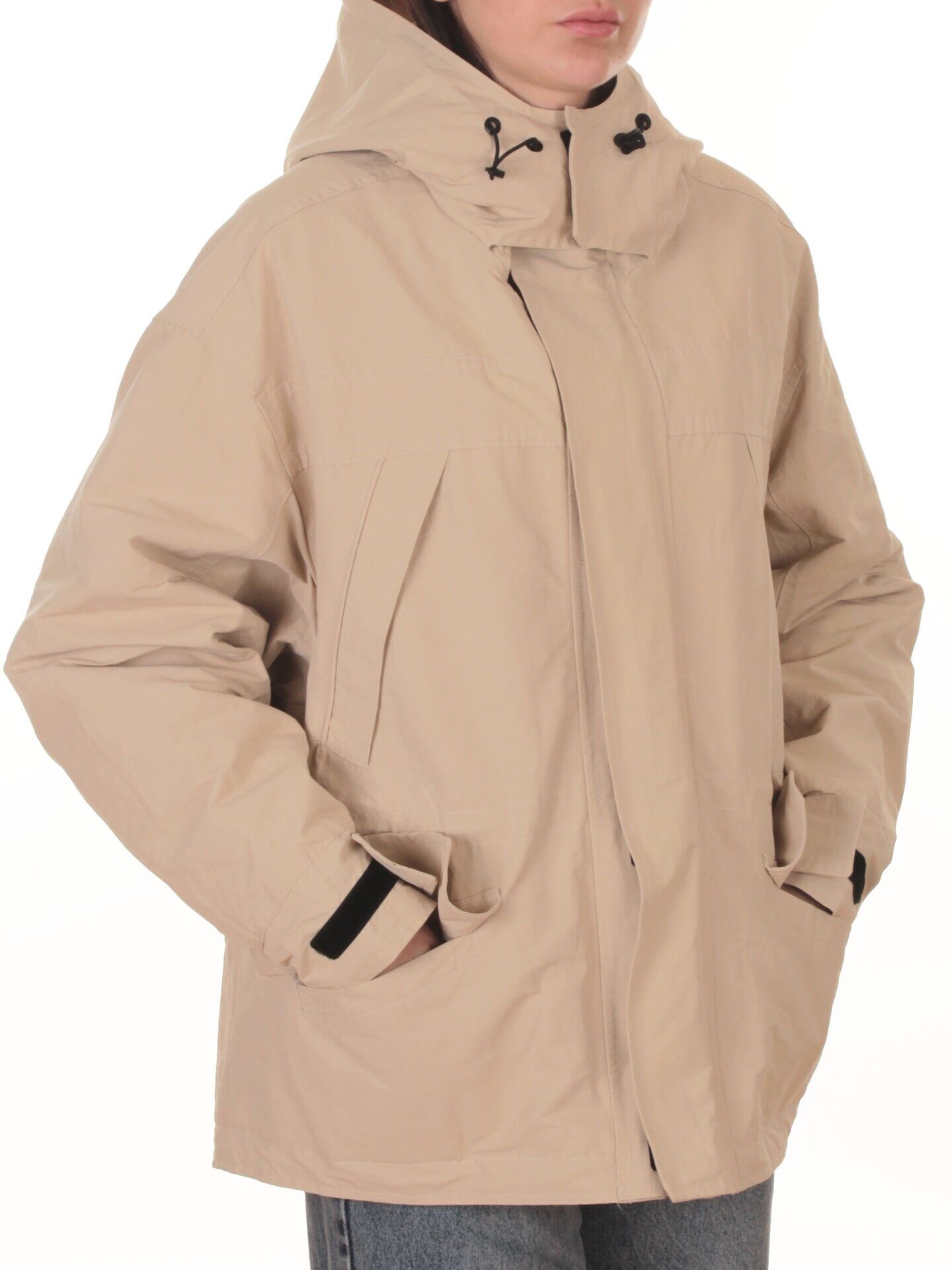 3090 BEIGE Куртка демисезонная женская (100 гр. холлофайбер)