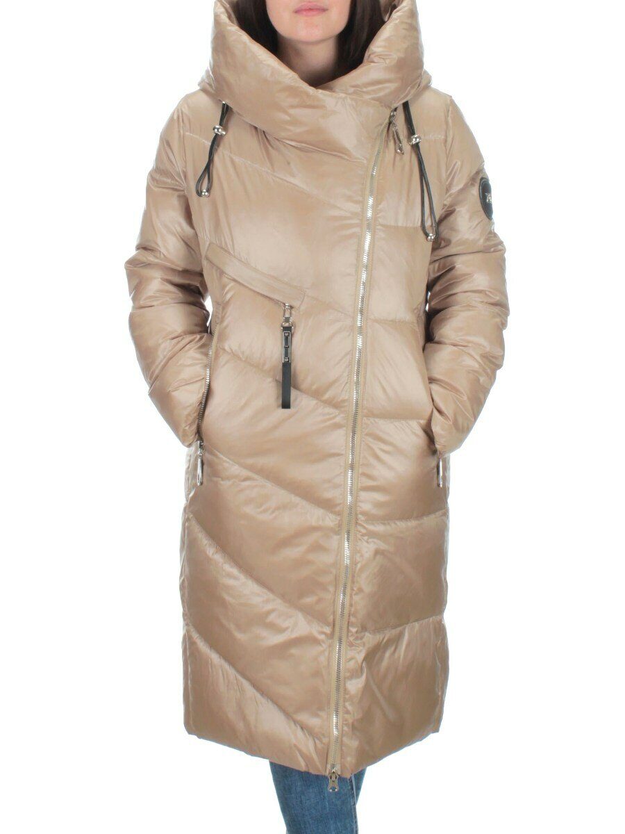 2185 BEIGE Пальто зимнее женское (200 гр. холлофайбера)